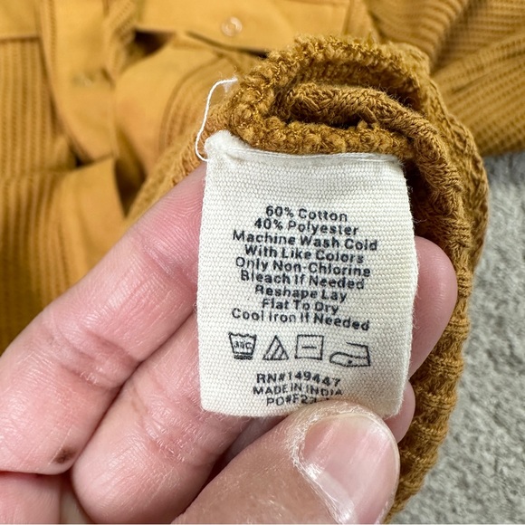 The Normal Brand Women’s Honeycomb Waffle Overshirt Button Down in Palomino L - Picture 11 of 13